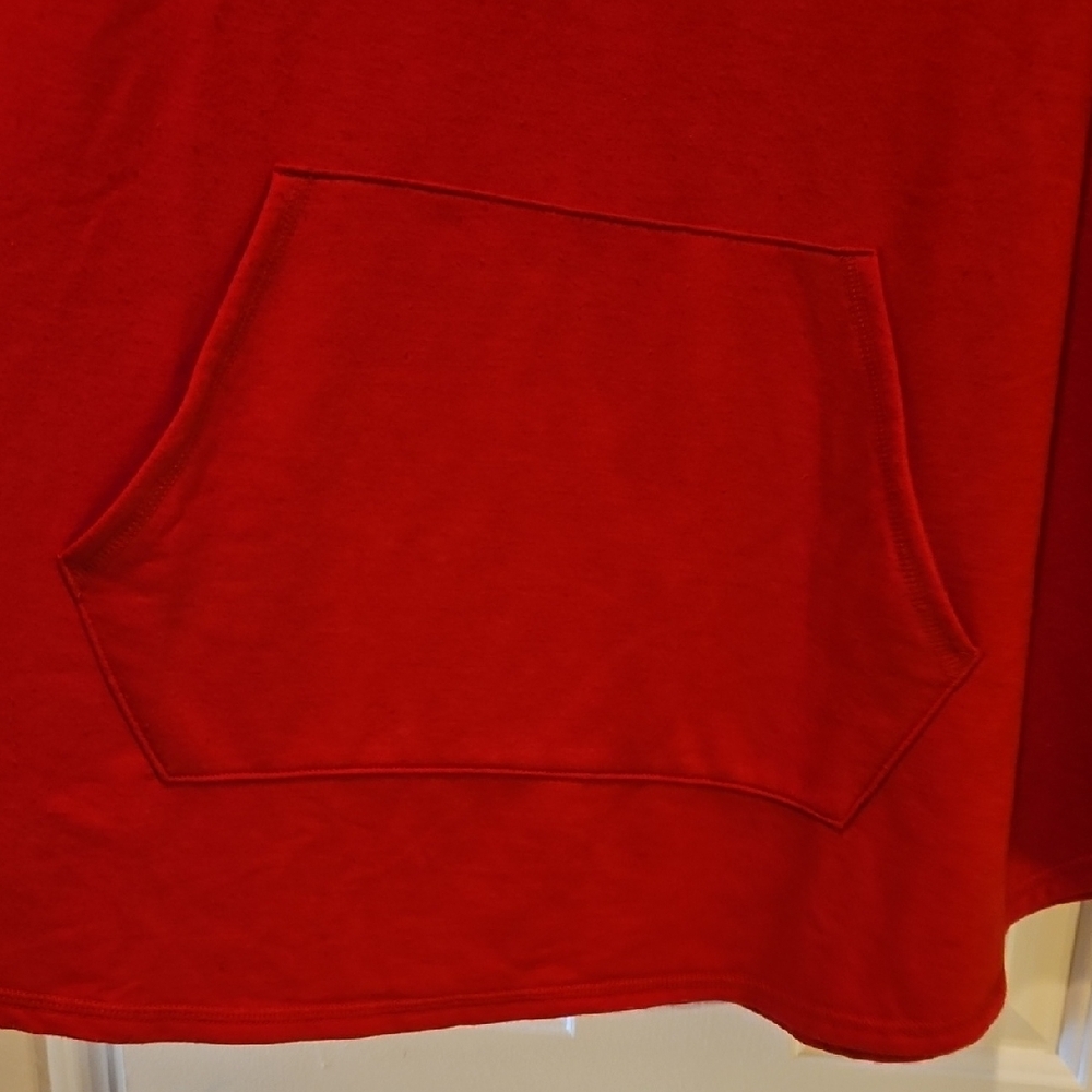 Livi Active Red Oversized Long Sleeve Hoodie - Picture 5 of 13